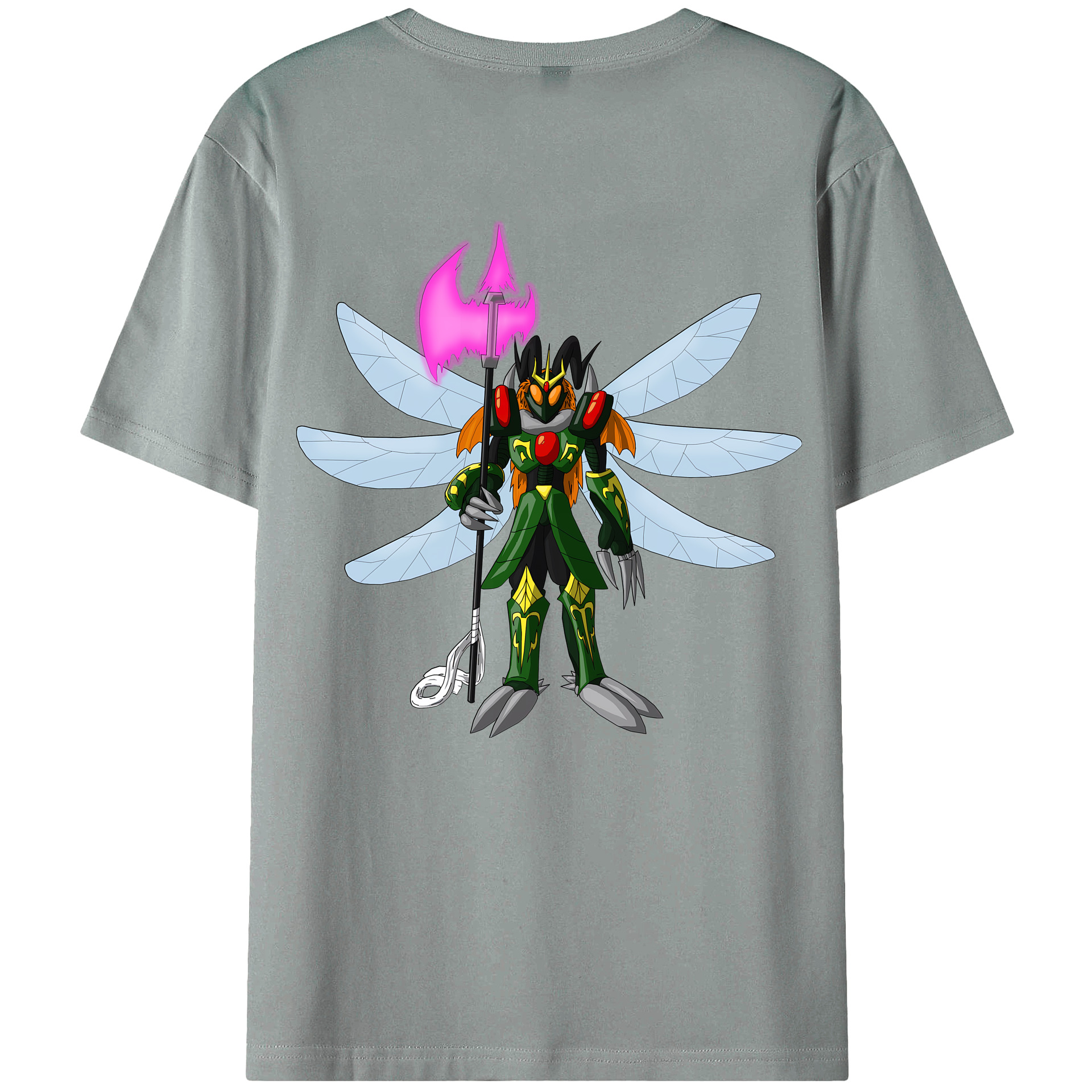 （画像用） Digimon デジタルモンスター/デジモン 綿100％ メンズ半袖Tシャツ（バックプリント） 通気性